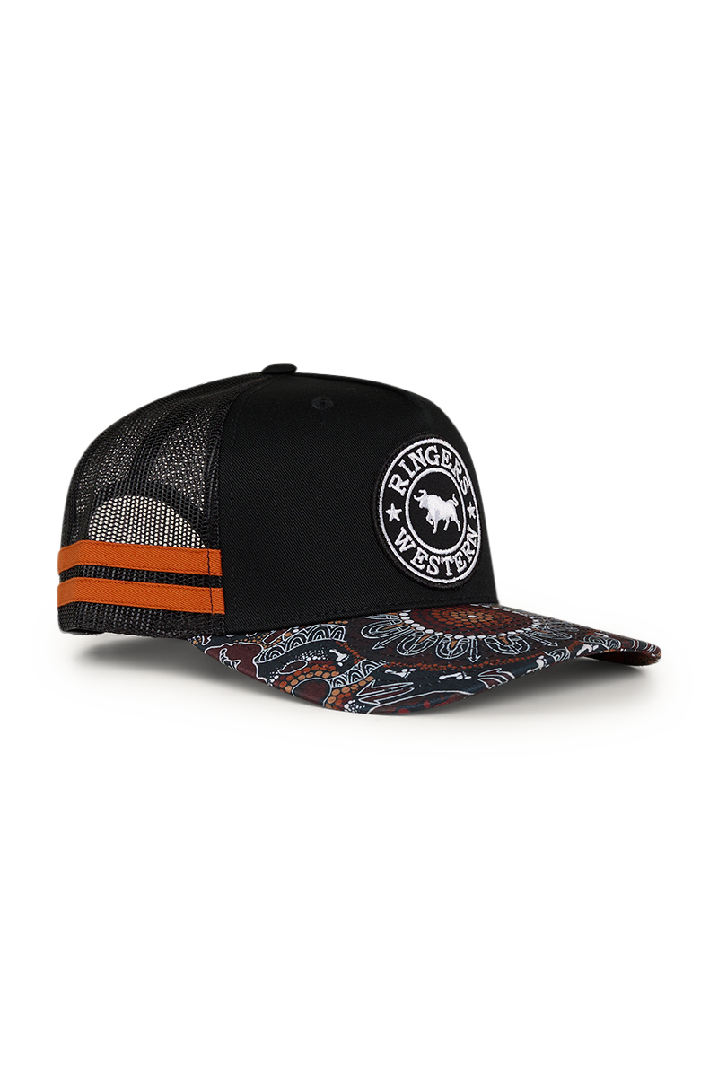 Ringers Western Walkabout Warrior Trucker Cap Black