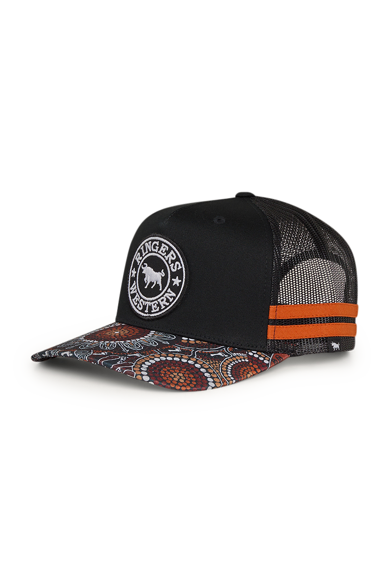 Ringers Western Walkabout Warrior Trucker Cap Black