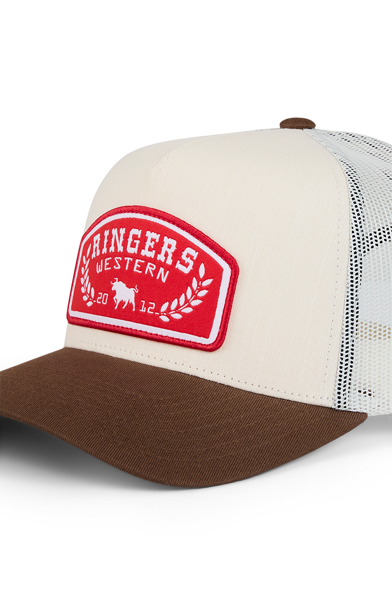 Ringers Western Wheatbelt Trucker Off White/Chocolate