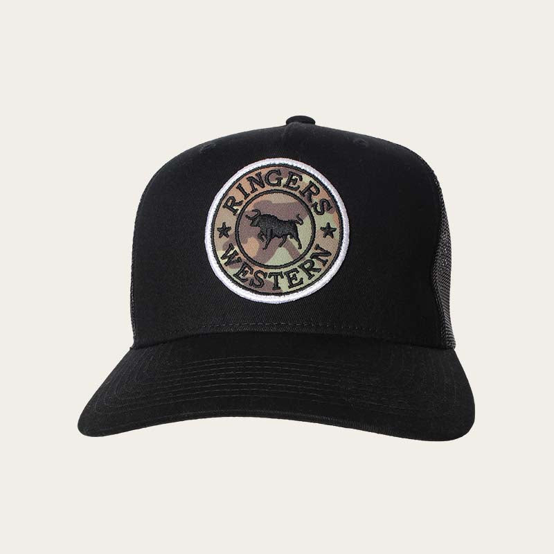 Ringers Western Signature Bull Trucker Black with Camo