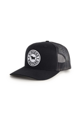 Ringers Western Signature Bull Trucker Cap Black with Black & White Patch