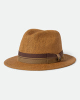 Brixton Roma Straw Fedora Coffee