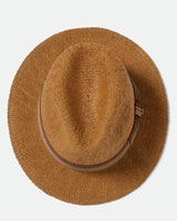 Brixton Roma Straw Fedora Coffee