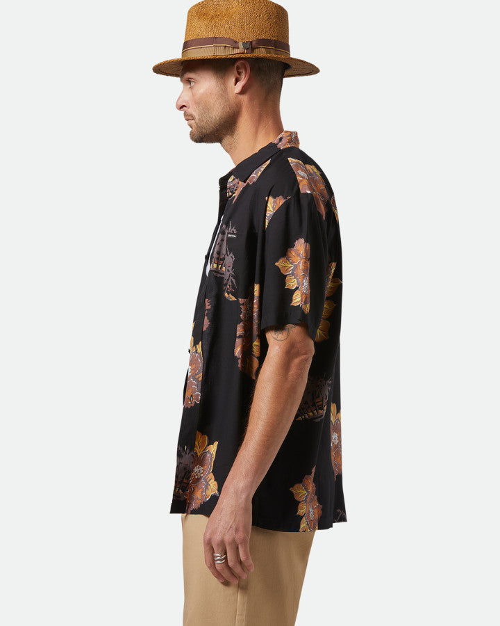 Brixton Roma Straw Fedora Coffee