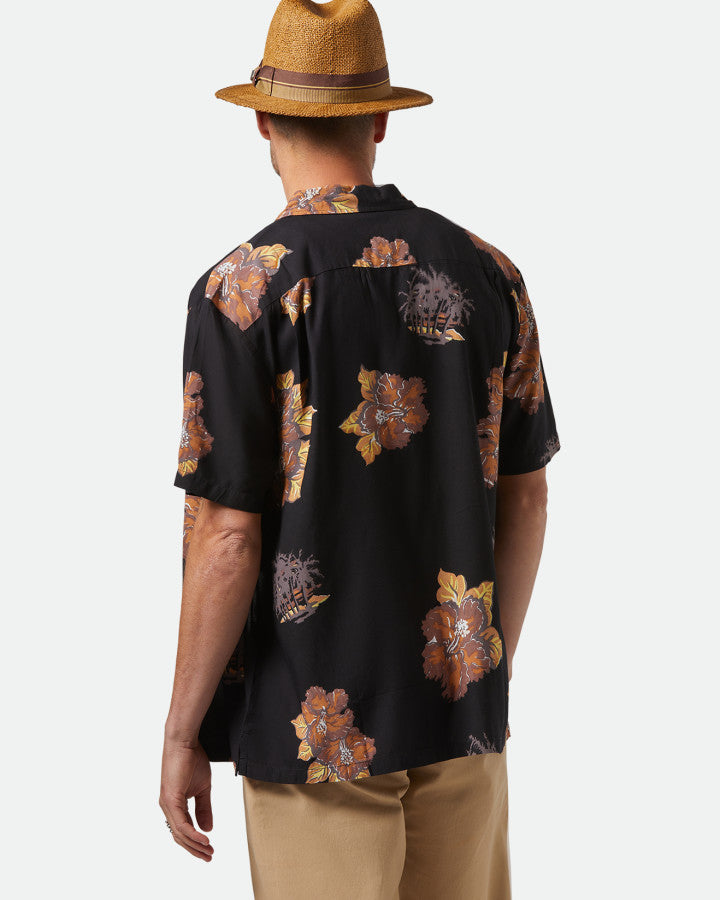 Brixton Roma Straw Fedora Coffee