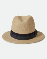 Brixton Roma Straw Fedora Natural/Black
