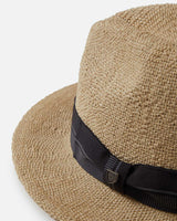Brixton Roma Straw Fedora Natural/Black