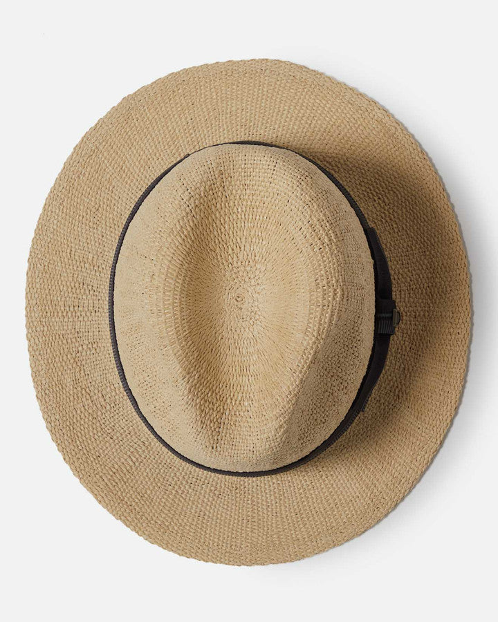 Brixton Roma Straw Fedora Natural/Black