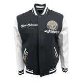 Pro Standard NFL Team Badge Wool Varsity Jacket New Orleans Saints Black/White