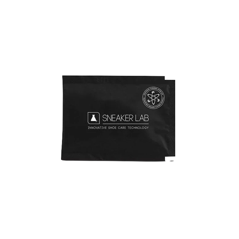 Sneaker Lab shoe cleaning wipe in black packaging for sneaker and hat care