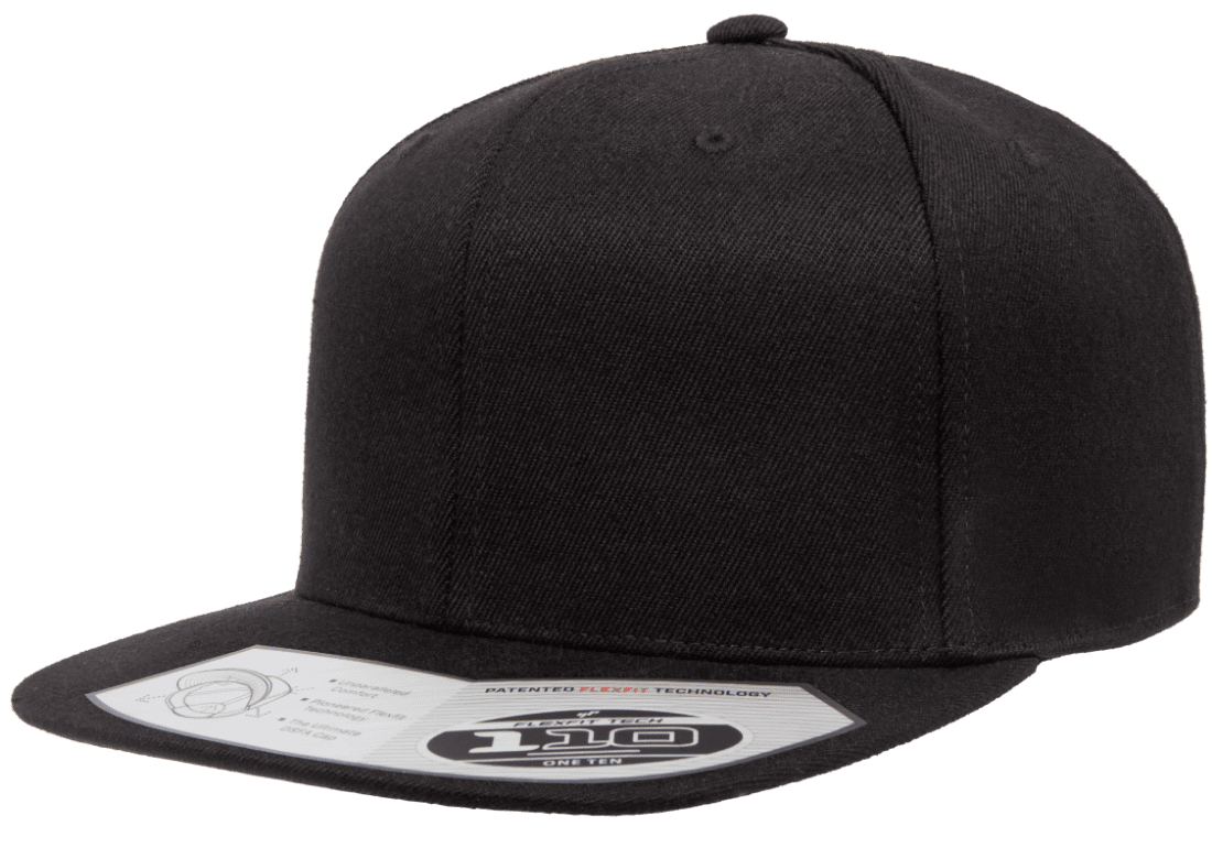 Flexfit 110 Premium Flat Peak Black