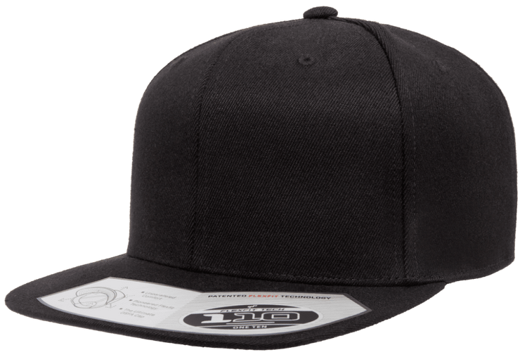 Flexfit 110 Premium Flat Peak Black