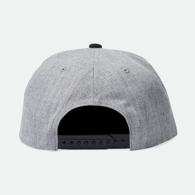 Brixton Alpha Square MP Snapback Heather Grey/Black