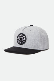 Brixton Crest C MP Snapback Heather Grey/Black