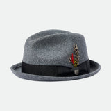 Brixton Gain Fedora Dark Heather Grey