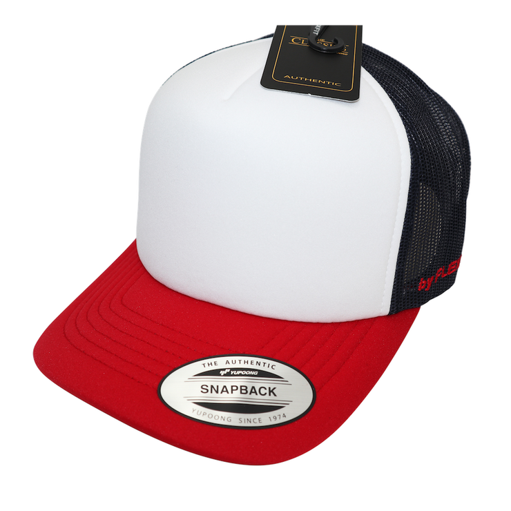 Flexfit Hi Crown Trucker Red White Blue