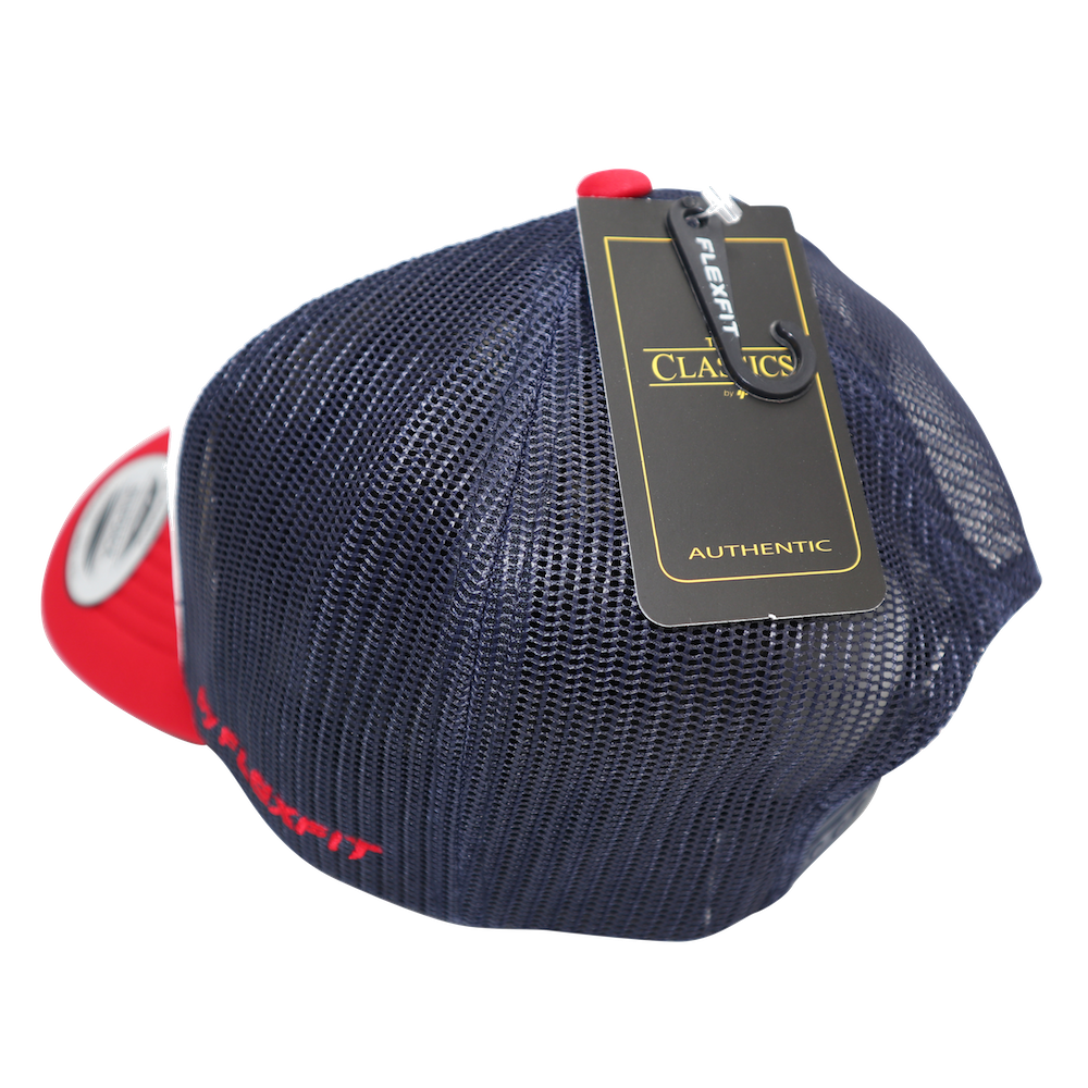Flexfit Hi Crown Trucker Red White Blue