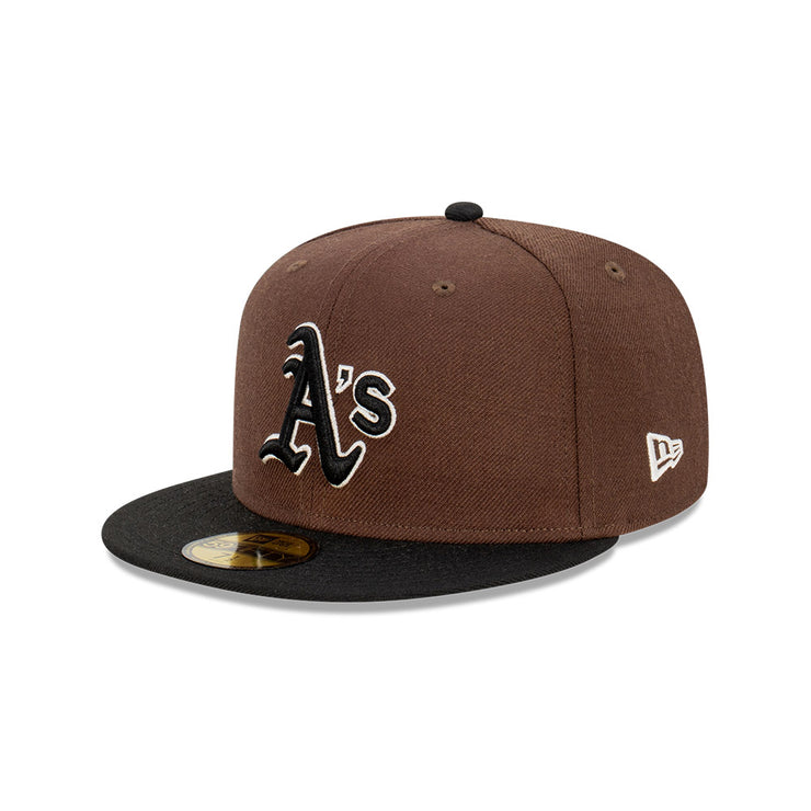 New Era 59Fifty MLB Black Angus Oakland Athletics Walnut