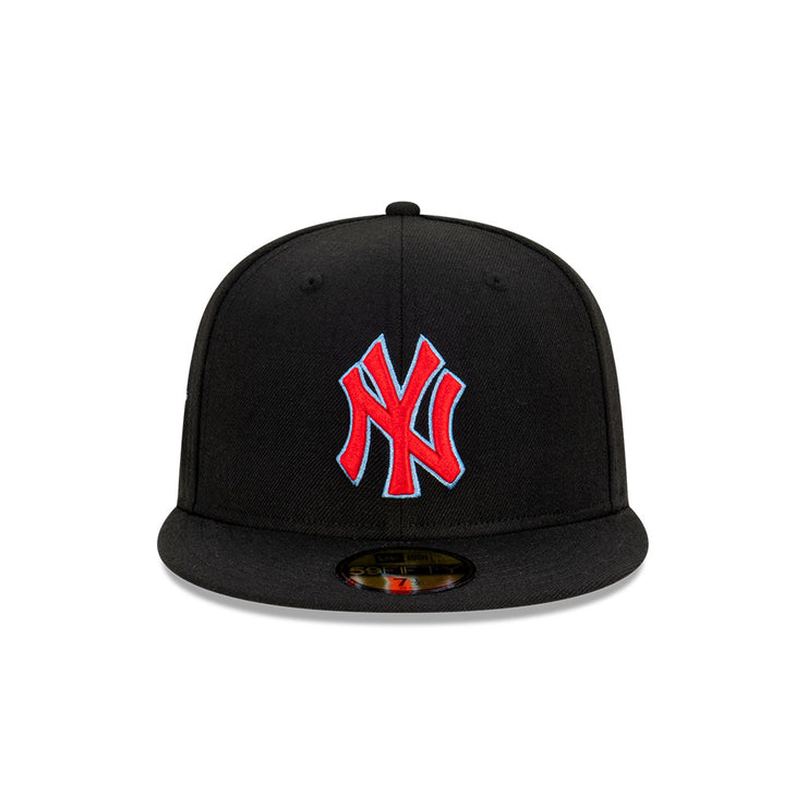 New Era 59Fifty MLB Digi Colour World Series New York Yankees Black Scarlet Sky Blue