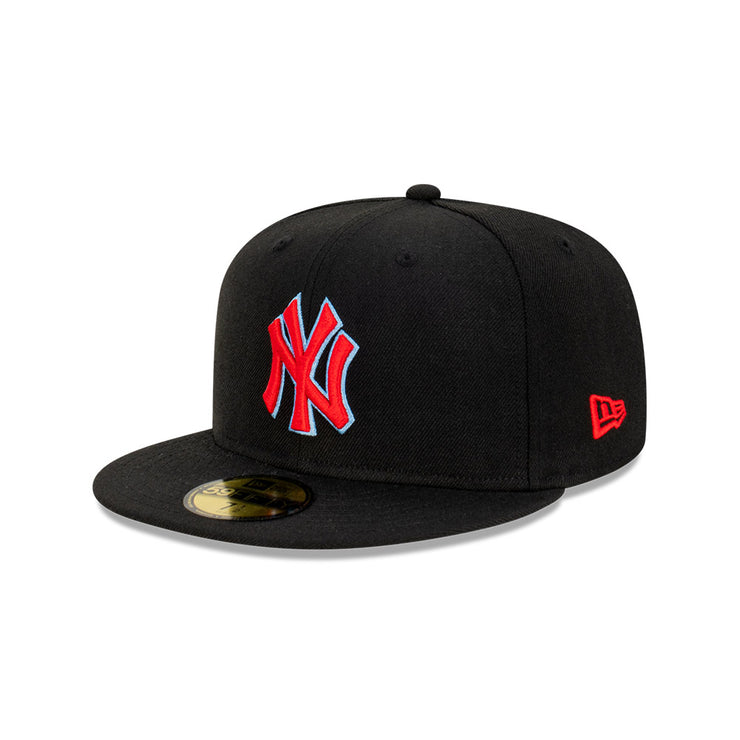 New Era 59Fifty MLB Digi Colour World Series New York Yankees Black Scarlet Sky Blue