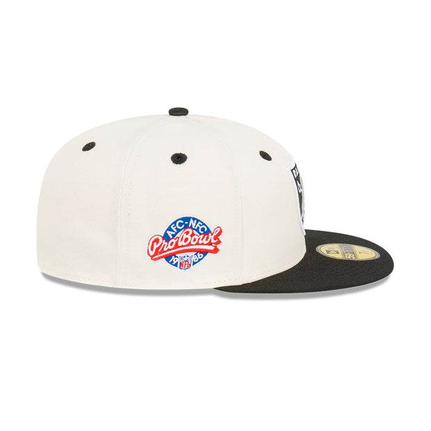 New Era 59Fifty NFL Las Vegas Raiders Pro Bowl 1986 Chrome White